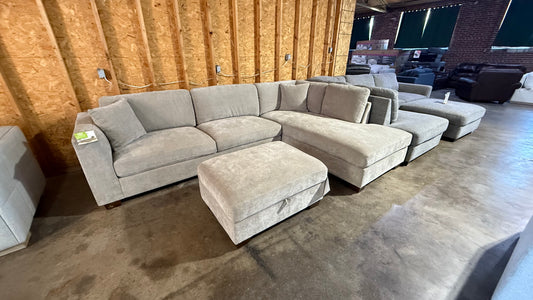 WALSEN 3PC SECTIONAL W/ OTTOMAN