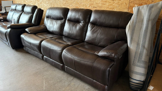 RIDGEWIN LTHR RCL SOFA